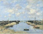 Eugene Boudin The Entrance to Trouville Harbour France oil painting artist